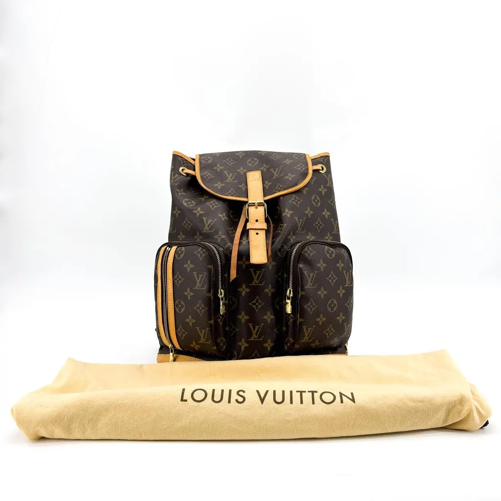 Louis Vuitton Monogram Bosphore Backpack Brown Beige Canvas Very good - Back View