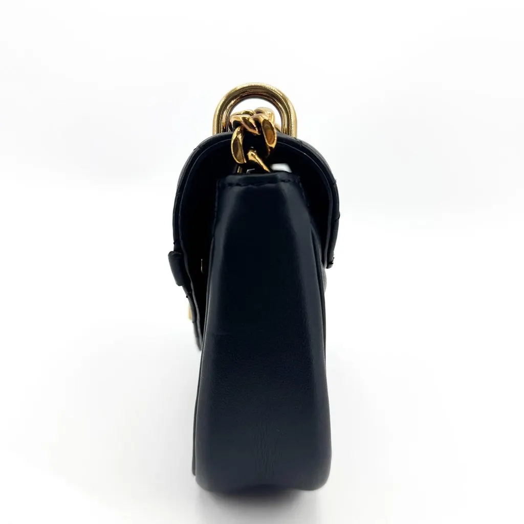 Louis Vuitton New Wave Chain Bag MM Black Black Leather Good - Inside View