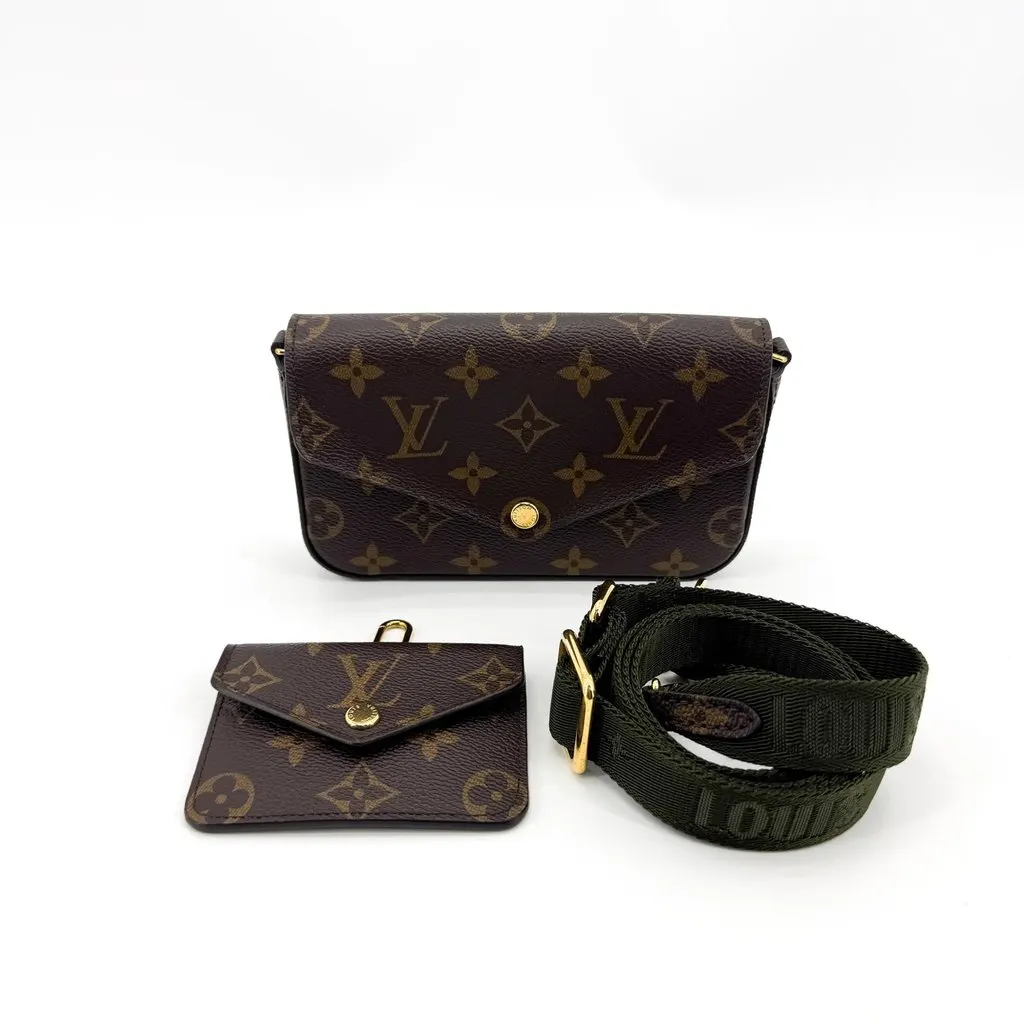 Louis Vuitton Pochette Felicie Monogram Brown Brown Canvas Very good - Back View