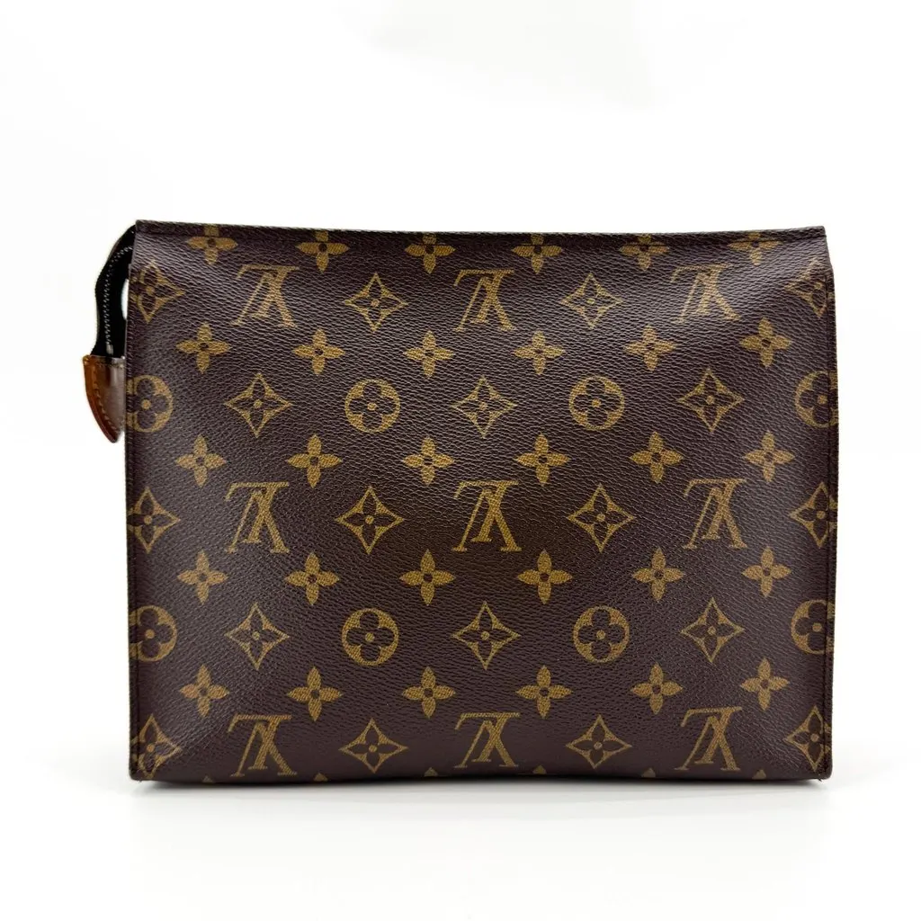 Louis Vuitton Monogram Pochette Toilette 26 Brown Canvas Good - Inside View