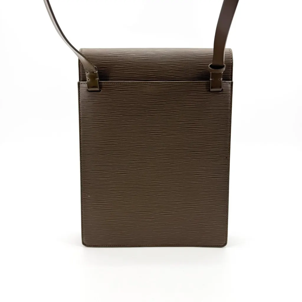 Louis Vuitton Epi Verso Shoulder Bag Brown Brown Leather Good - Back View