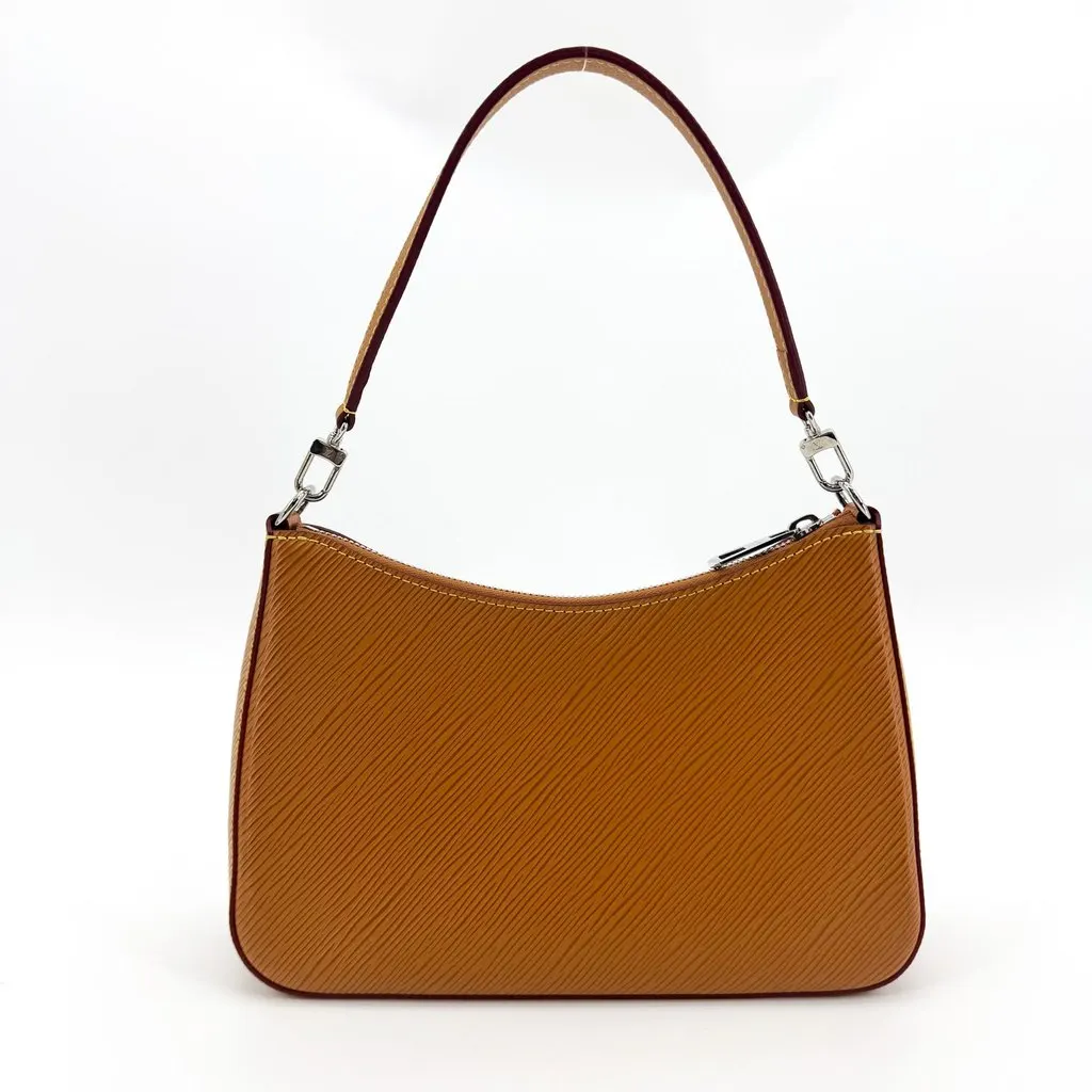 Louis Vuitton Epi Marelle Shoulder Bag Gold Brown Leather Good - Model View