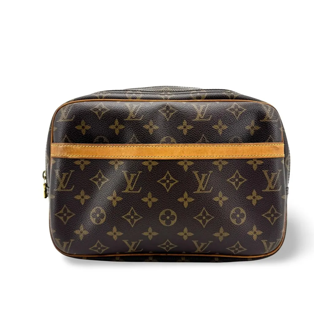 Louis Vuitton Monogram Compiegne 28 Clutch Bag Brown Brown Canvas Good - Front View