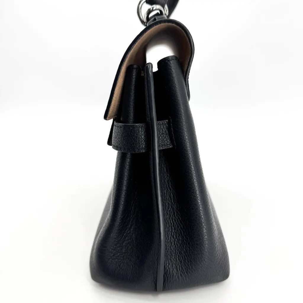 Louis Vuitton Lockme Ever Mini Black Silver Hardware Black Leather Good - Model View