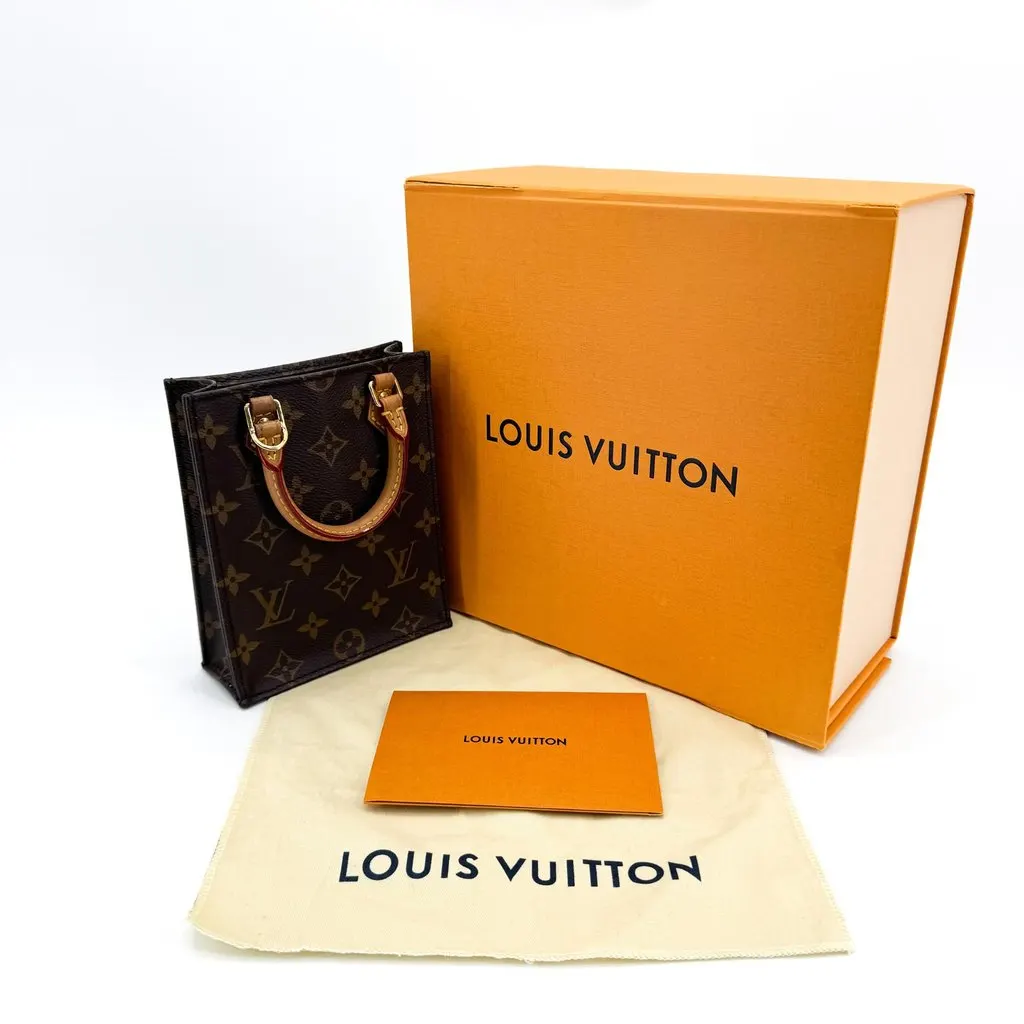 Louis Vuitton Monogram Petit Sac Plat Brown Canvas Good - Back View