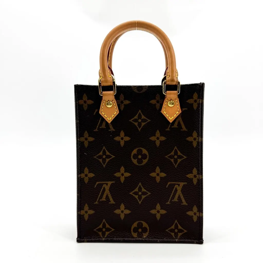 Louis Vuitton Monogram Petit Sac Plat Brown Canvas Good - Inside View