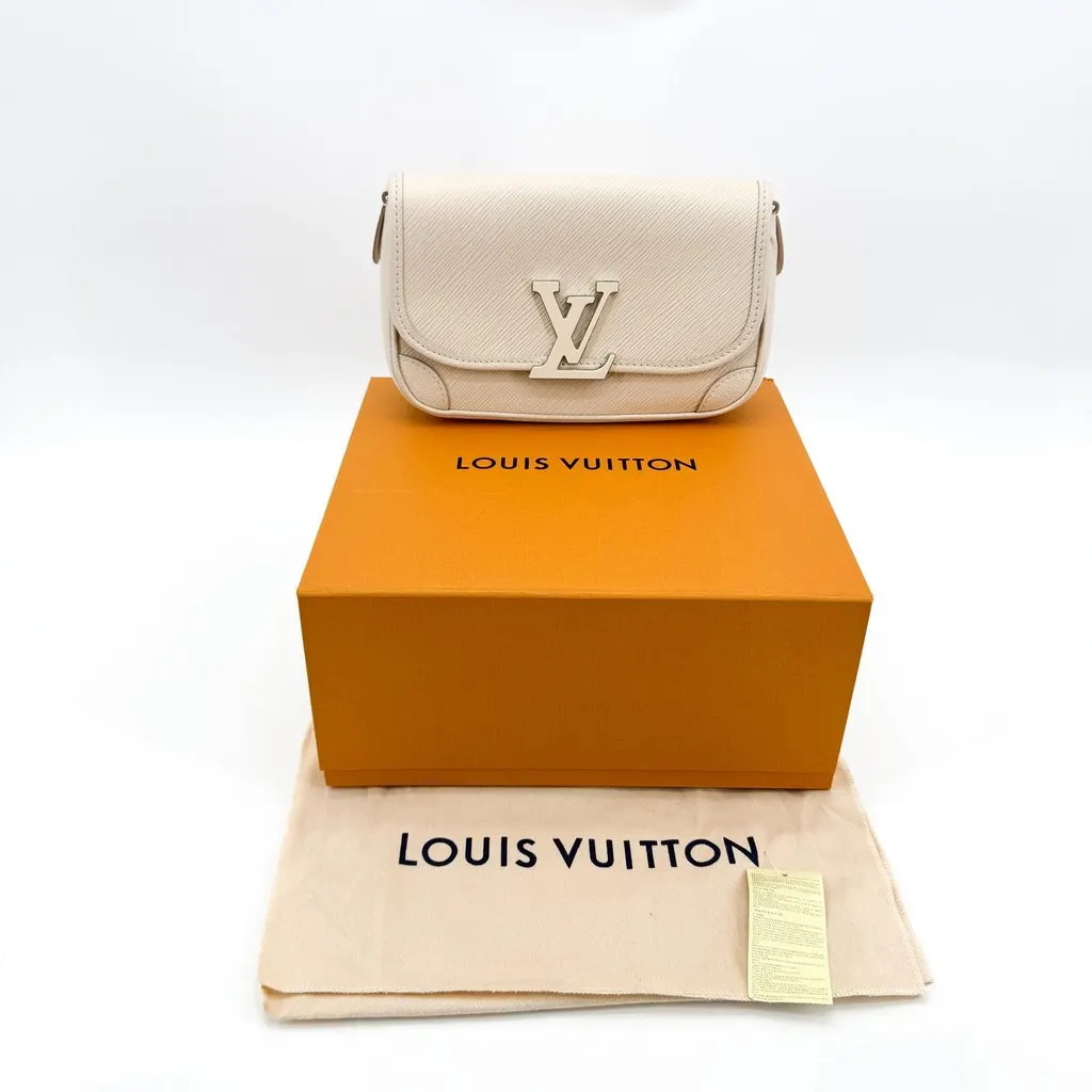Louis Vuitton Epi Buci Shoulder Bag Quartz Beige Leather Good - Back View