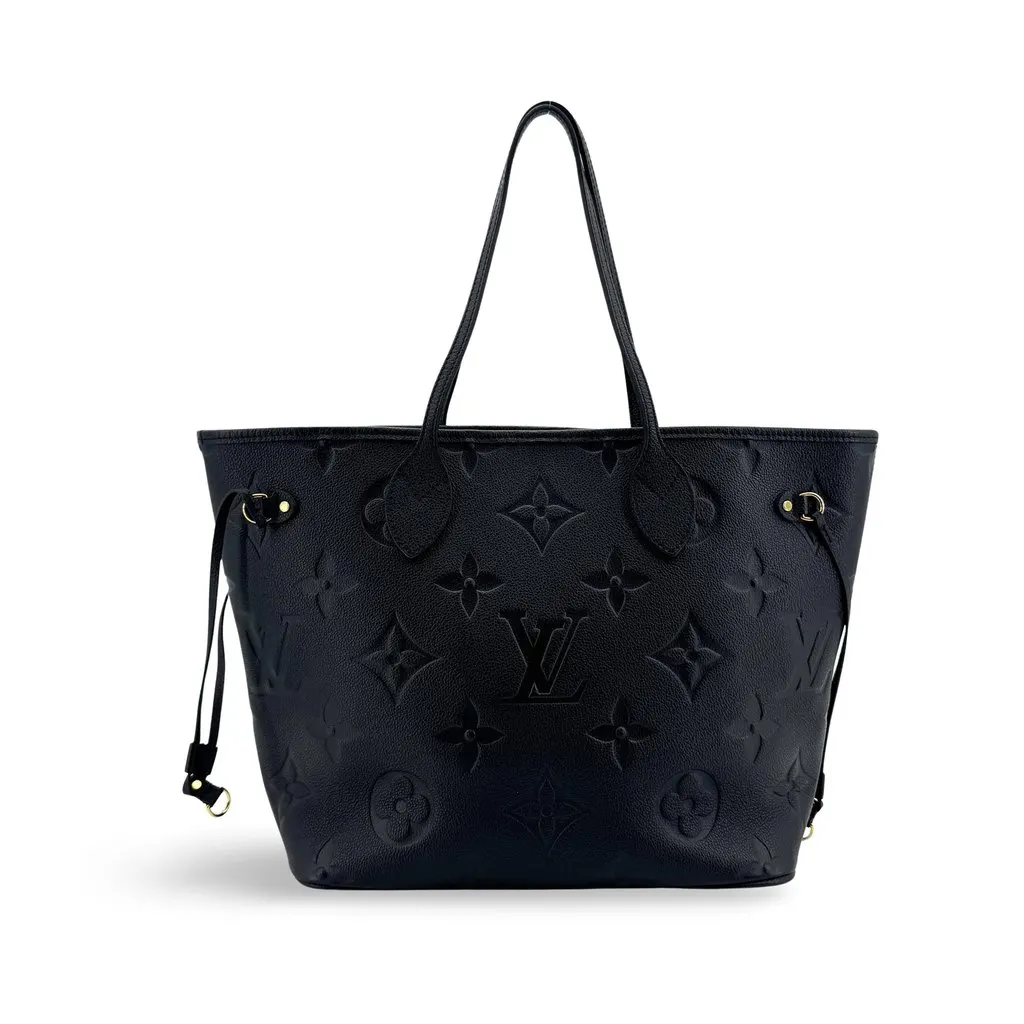 Louis Vuitton Neverfull MM Monogram Empreinte Black Black Leather Very good - Front View