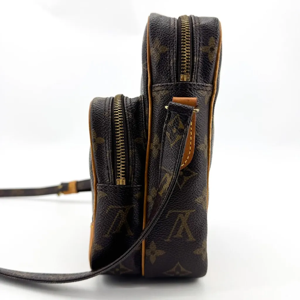 Louis Vuitton Monogram Amazone Crossbody Bag Brown Canvas Fair - Model View