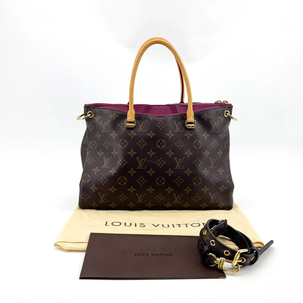 Louis Vuitton Monogram Pallas MM Beige Canvas Good - Back View
