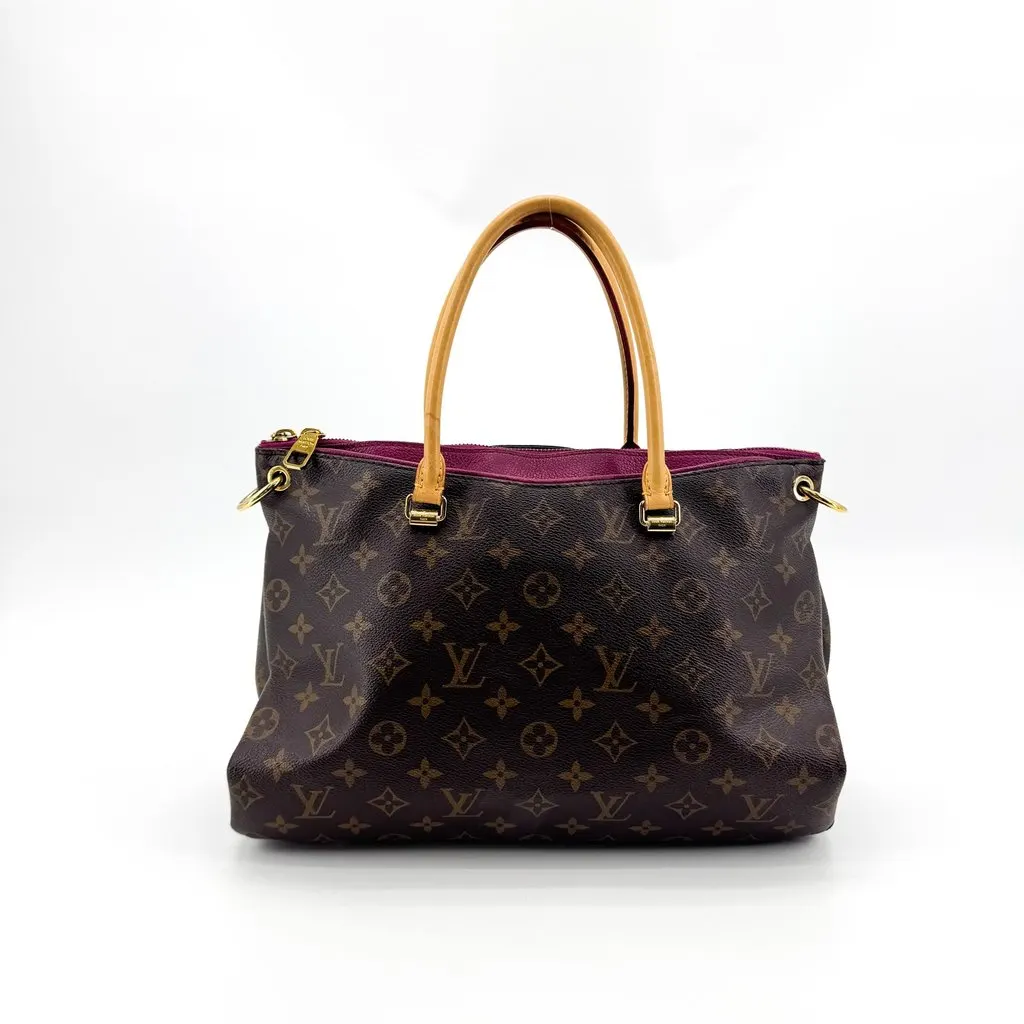 Louis Vuitton Monogram Pallas MM Beige Canvas Good - Inside View