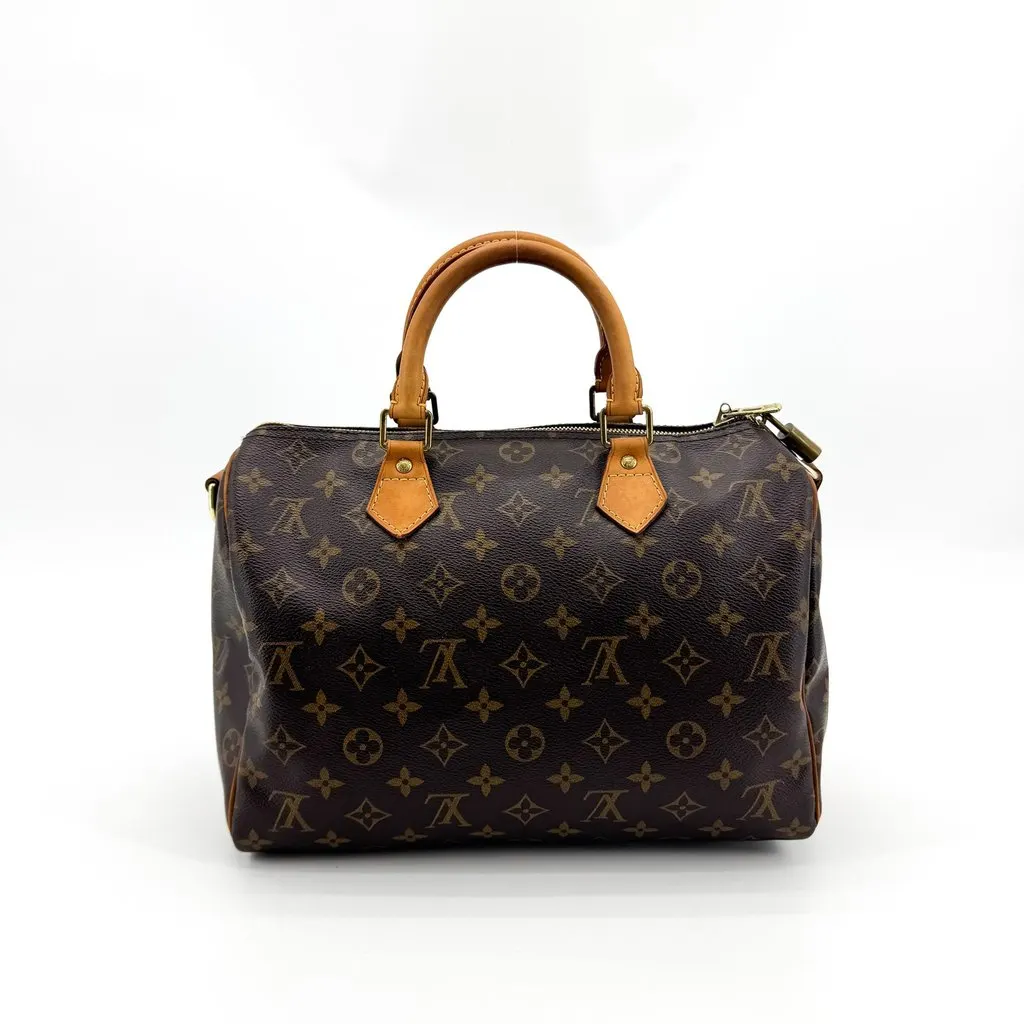 Louis Vuitton Monogram Speedy 30 Brown Canvas Good - Inside View