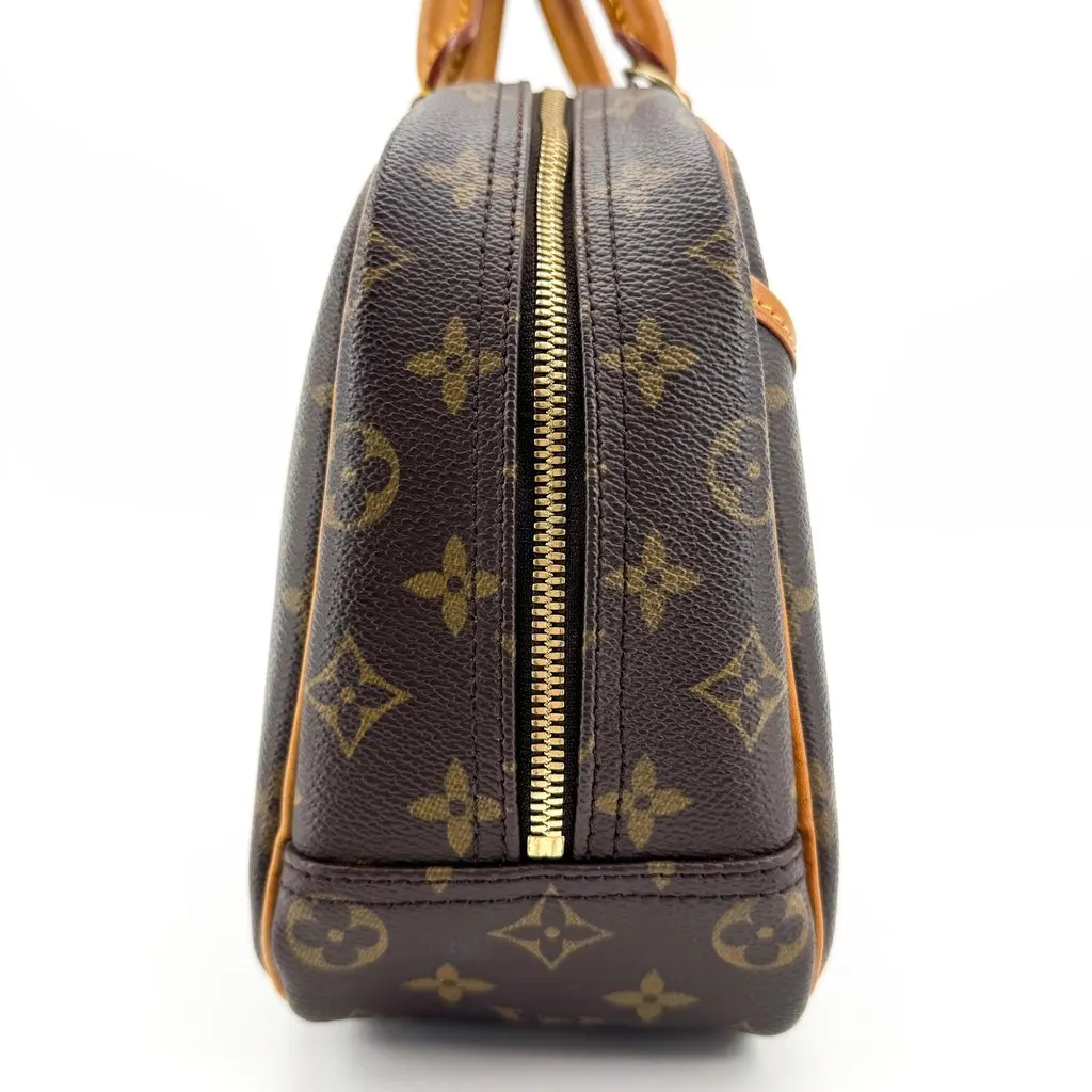 Louis Vuitton Monogram Trouville Handbag Brown Beige Canvas Good - Box View