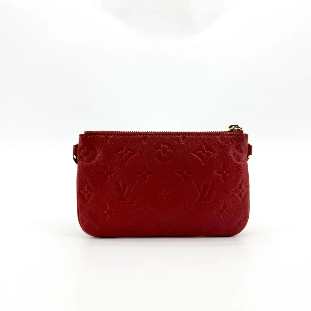 Louis Vuitton Monogram Empreinte Mini Pochette Accessoires Red Red Leather Good - Back View