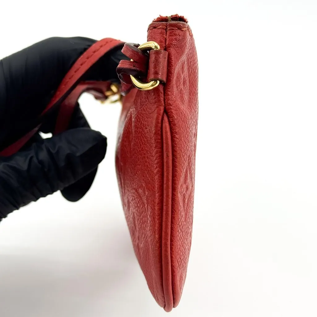 Louis Vuitton Monogram Empreinte Mini Pochette Accessoires Red Red Leather Good - Inside View