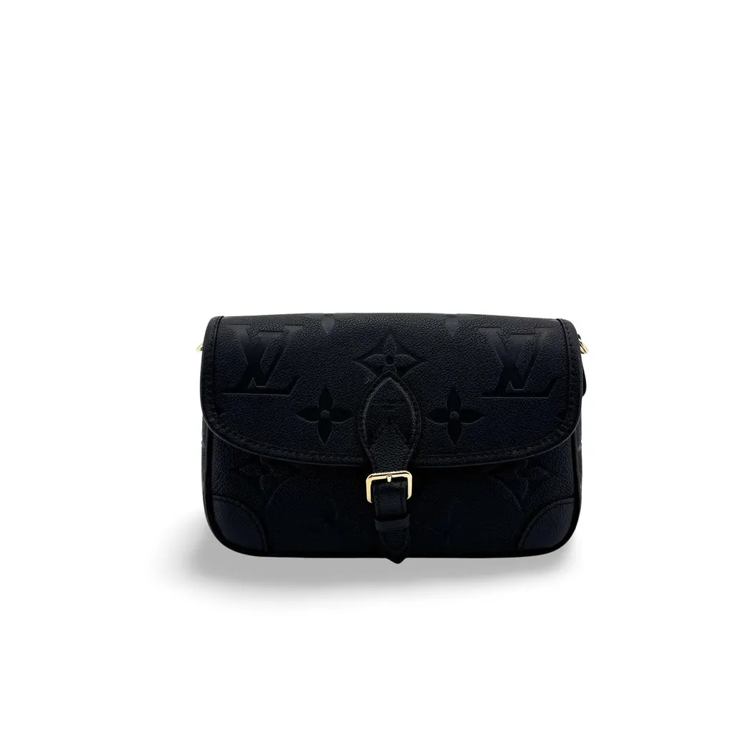 Louis Vuitton Saumur BB Monogram Empreinte Black Black Leather Very good - Front View