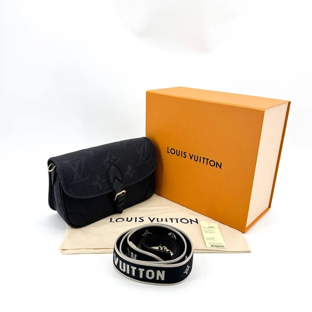 Louis Vuitton Saumur BB Monogram Empreinte Black Black Leather Very good - Back View