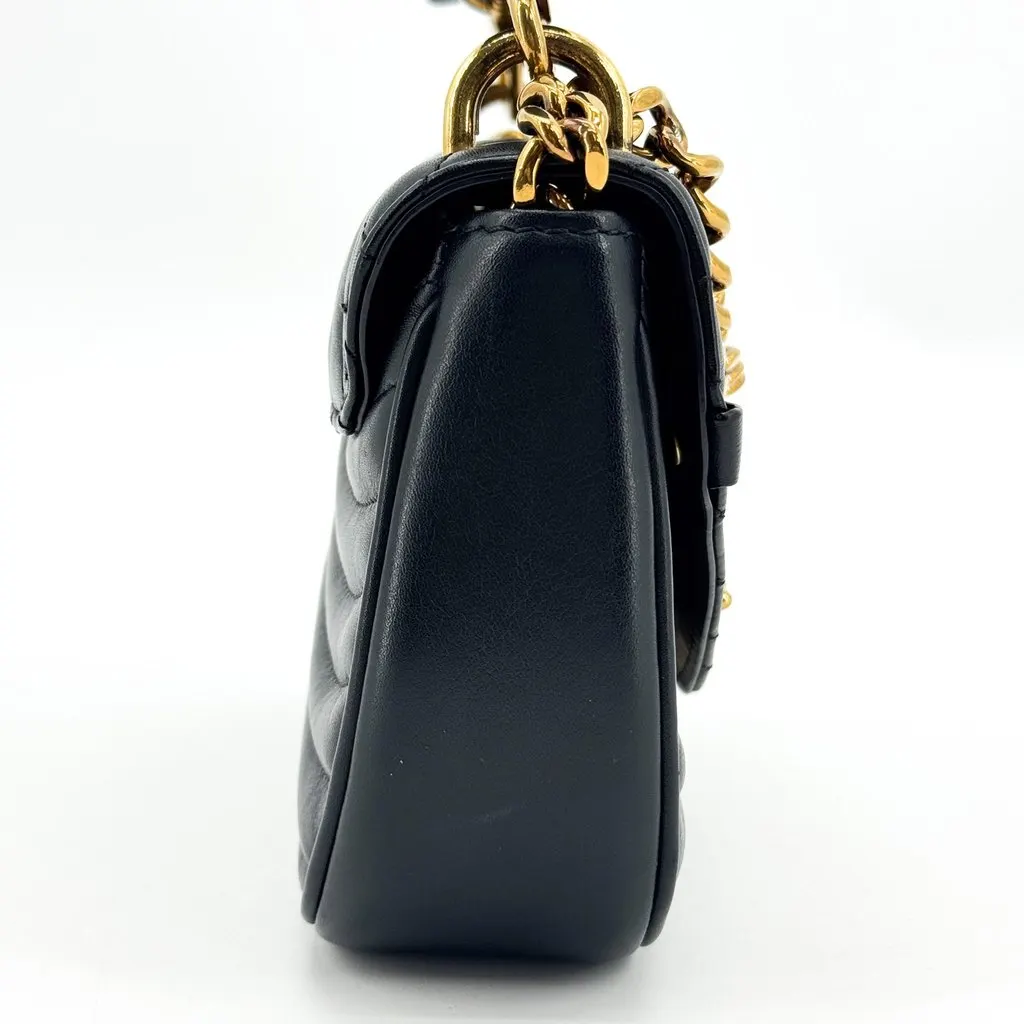 Louis Vuitton New Wave Chain Bag PM Black Black Leather Good - Model View