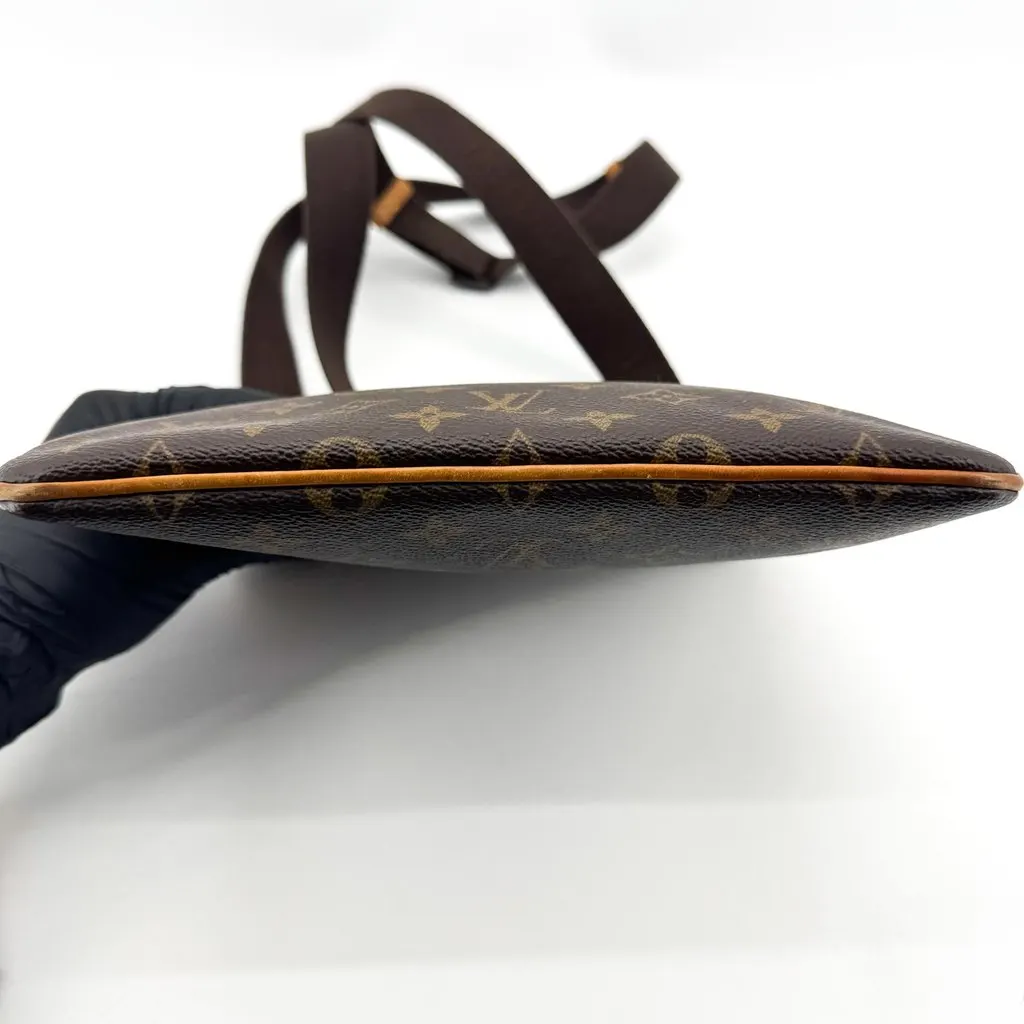 Louis Vuitton Monogram Pochette Bosphore Crossbody Bag Brown Canvas Good - Box View