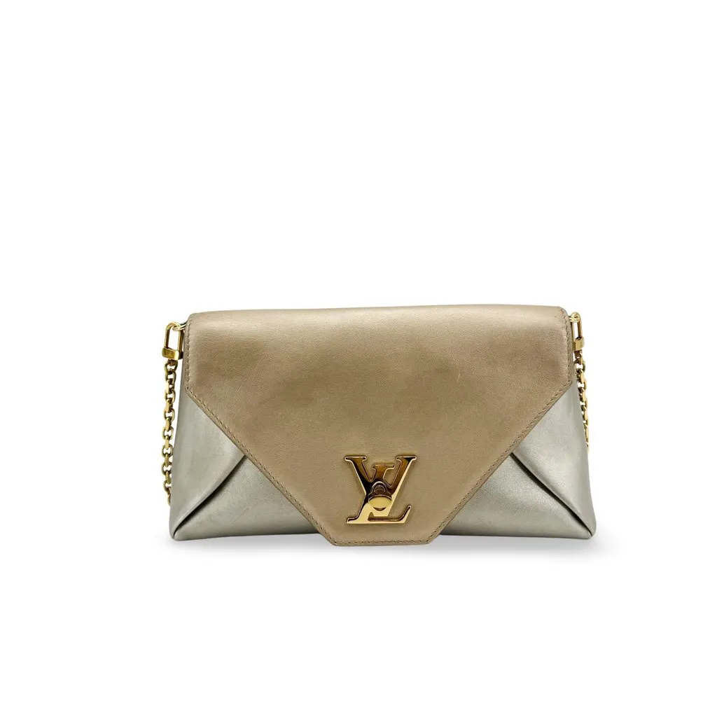 Louis Vuitton Mylockme Chain Pouch Gold Silver
