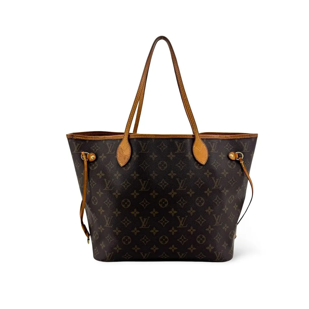 Louis Vuitton Neverfull MM Monogram Brown Canvas Good - Front View