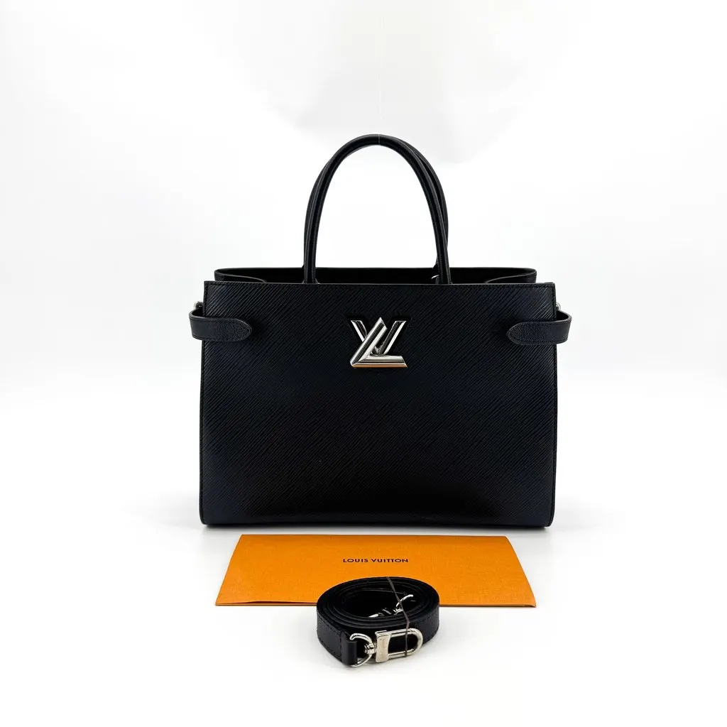 Louis Vuitton Twist Tote Epi Black Black Leather Good - Back View