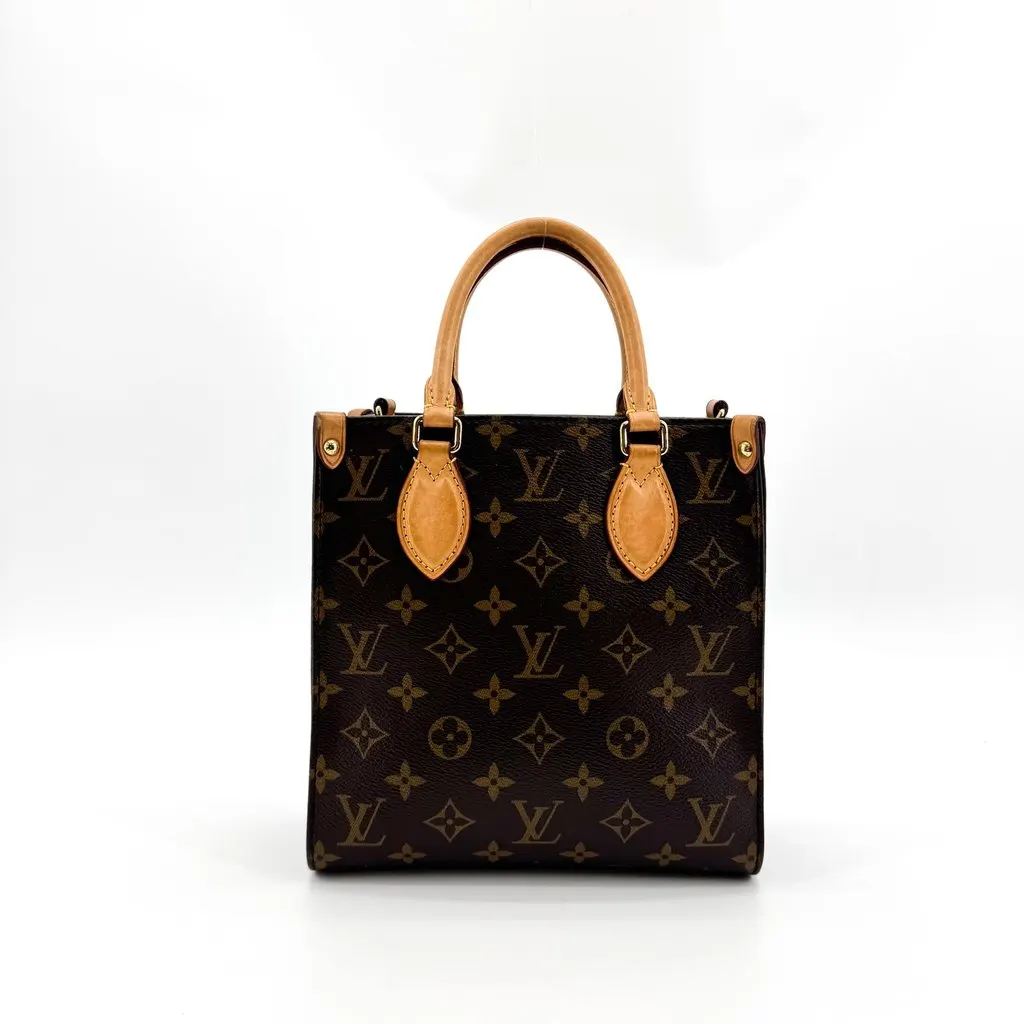 Louis Vuitton Petit Sac Plat Monogram Canvas Beige Canvas Very good - Inside View