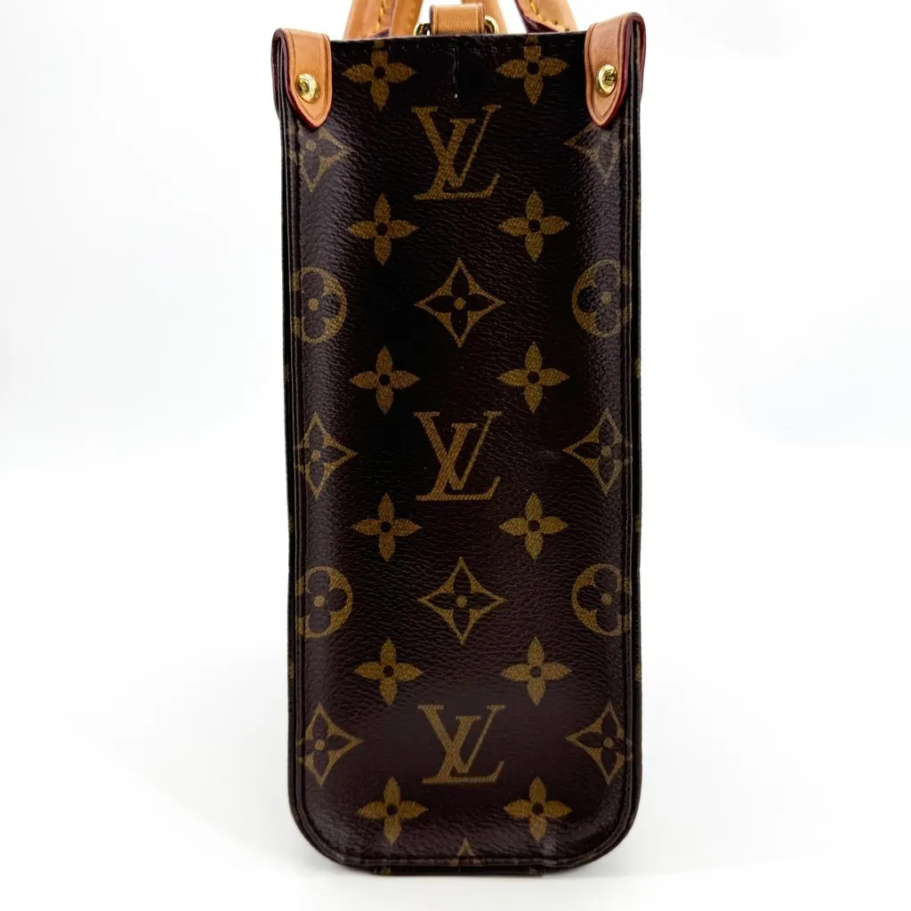 Louis Vuitton Petit Sac Plat Monogram Canvas Beige Canvas Very good - Box View