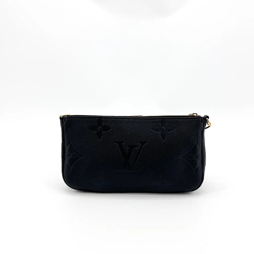Louis Vuitton Monogram Empreinte Multi Pochette Accessoires Black Black Leather Very good - Inside View