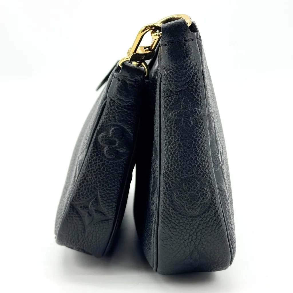 Louis Vuitton Monogram Empreinte Multi Pochette Accessoires Black Black Leather Very good - Model View