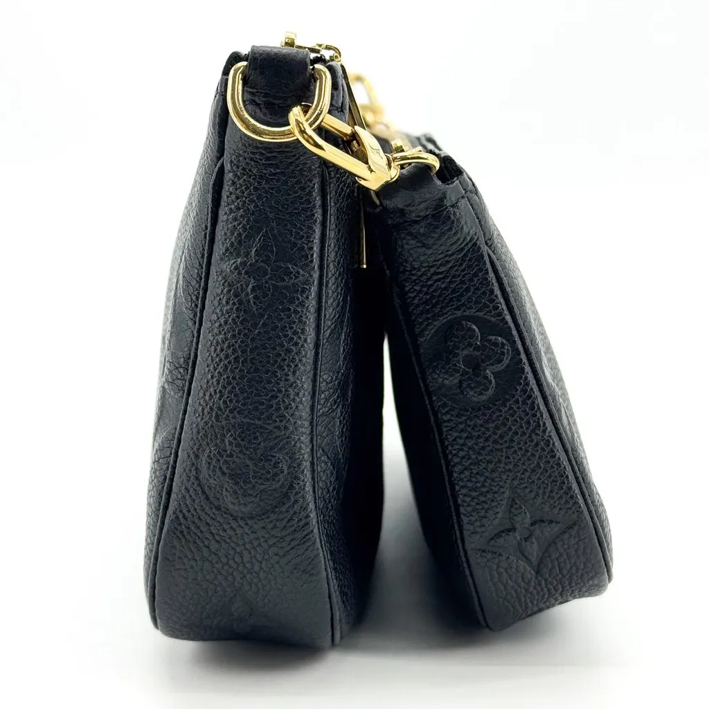 Louis Vuitton Monogram Empreinte Multi Pochette Accessoires Black Black Leather Very good - Box View