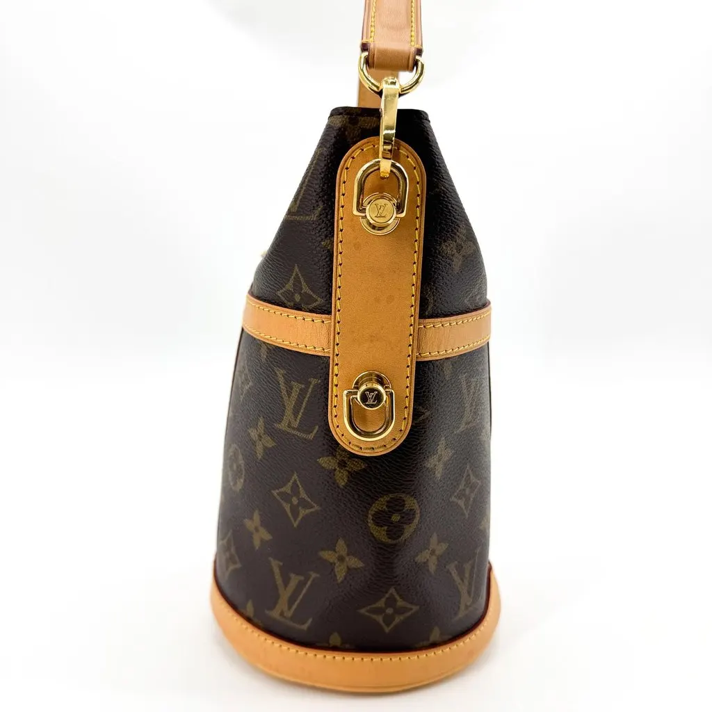 Louis Vuitton Monogram Duffle Bag Brown Beige Canvas Good - Box View