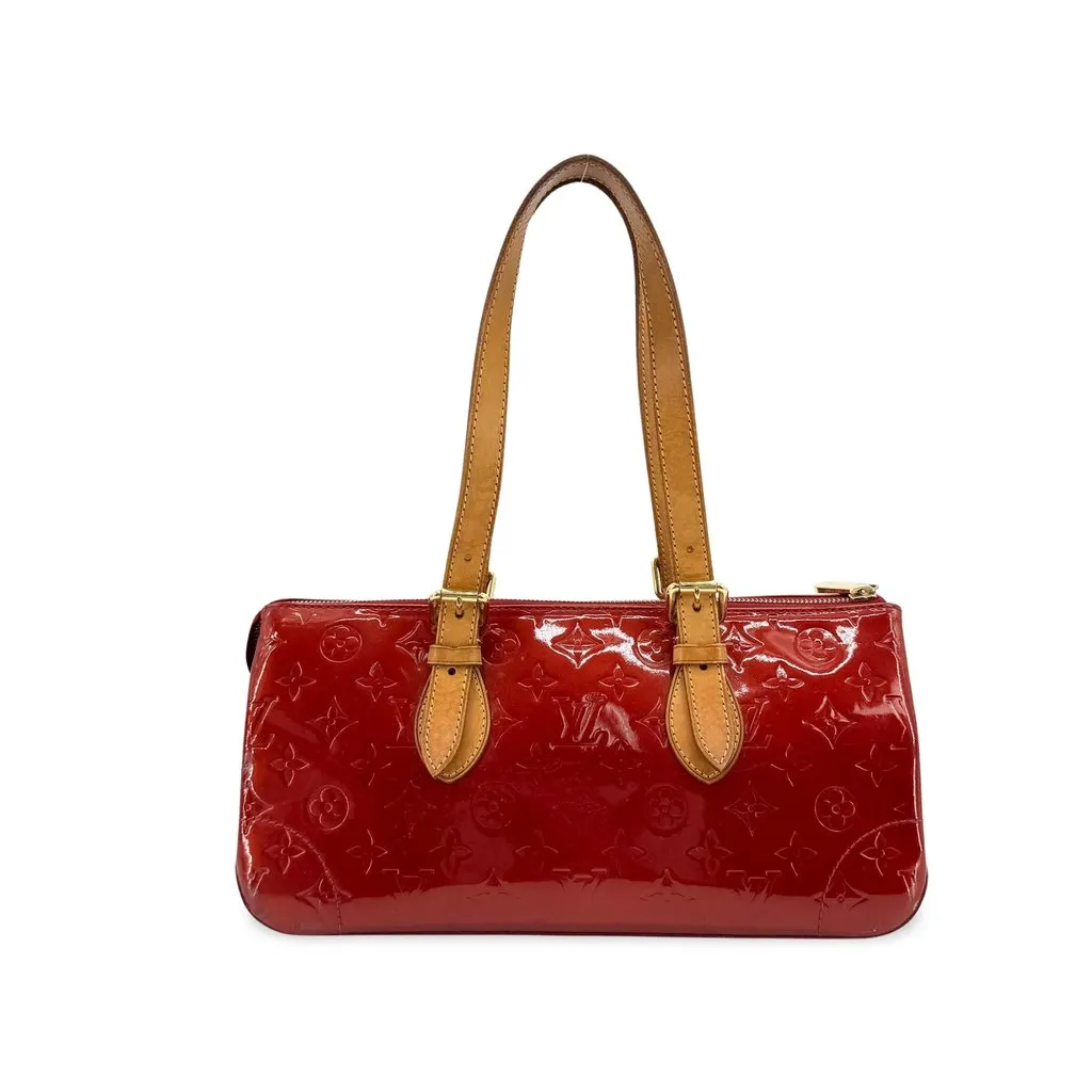 Louis Vuitton Monogram Vernis Rosewood Avenue Shoulder Bag Pomme d'Amour Red Leather Fair - Front View