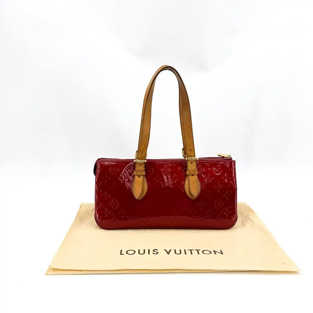 Louis Vuitton Monogram Vernis Rosewood Avenue Shoulder Bag Pomme d'Amour Red Leather Fair - Back View