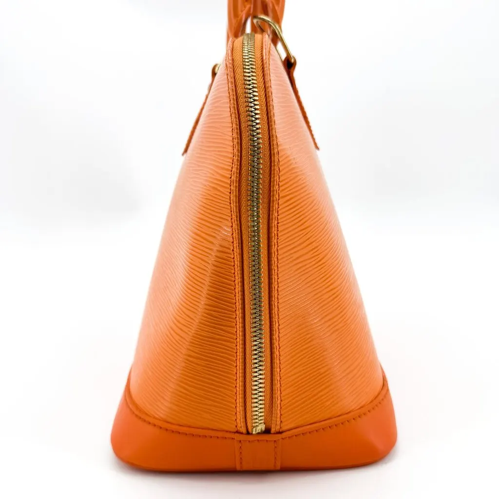 Louis Vuitton Epi Alma PM Orange Orange Leather Good - Model View