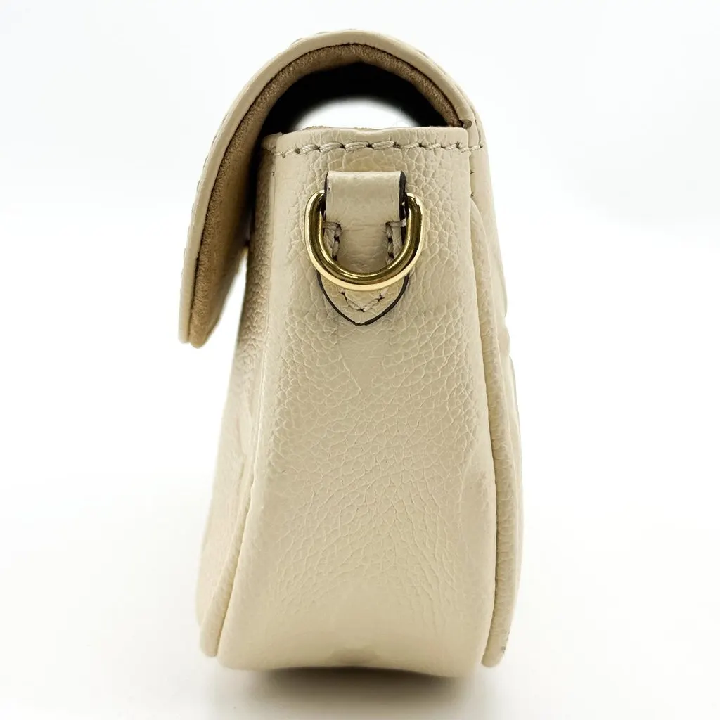 Louis Vuitton Monogram Empreinte Easy Pouch On Strap Cream Beige Leather Good - Model View