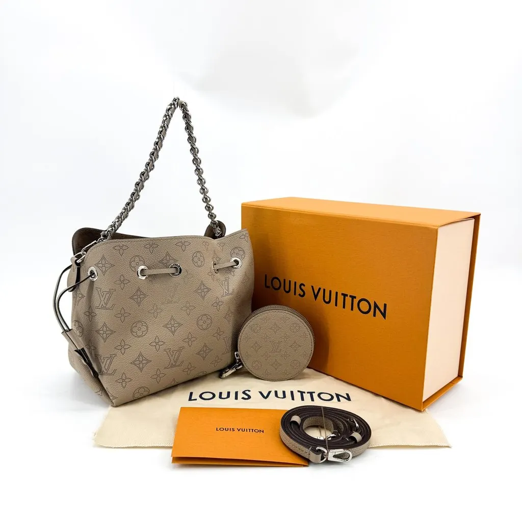 Louis Vuitton Mahina Bella Galet Beige Leather Very good - Back View