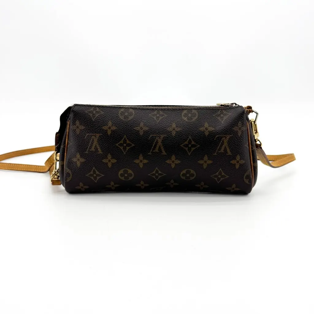Louis Vuitton Monogram Eva Clutch Brown Canvas Good - Back View