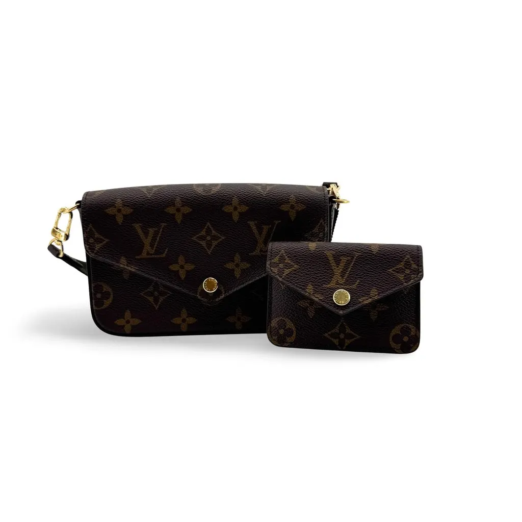 Louis Vuitton Monogram Pochette Felicie Brown Brown Canvas Very good - Front View