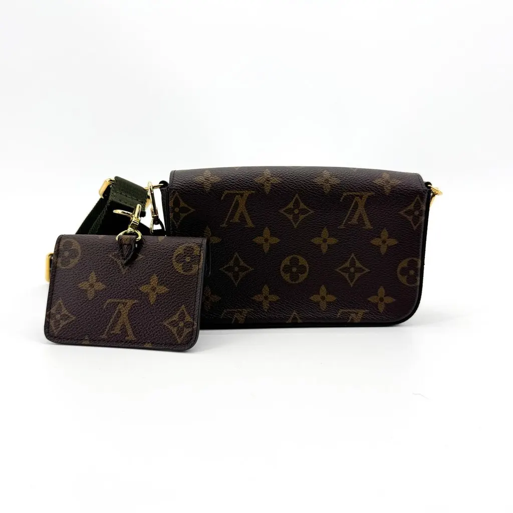 Louis Vuitton Monogram Pochette Felicie Brown Brown Canvas Very good - Back View