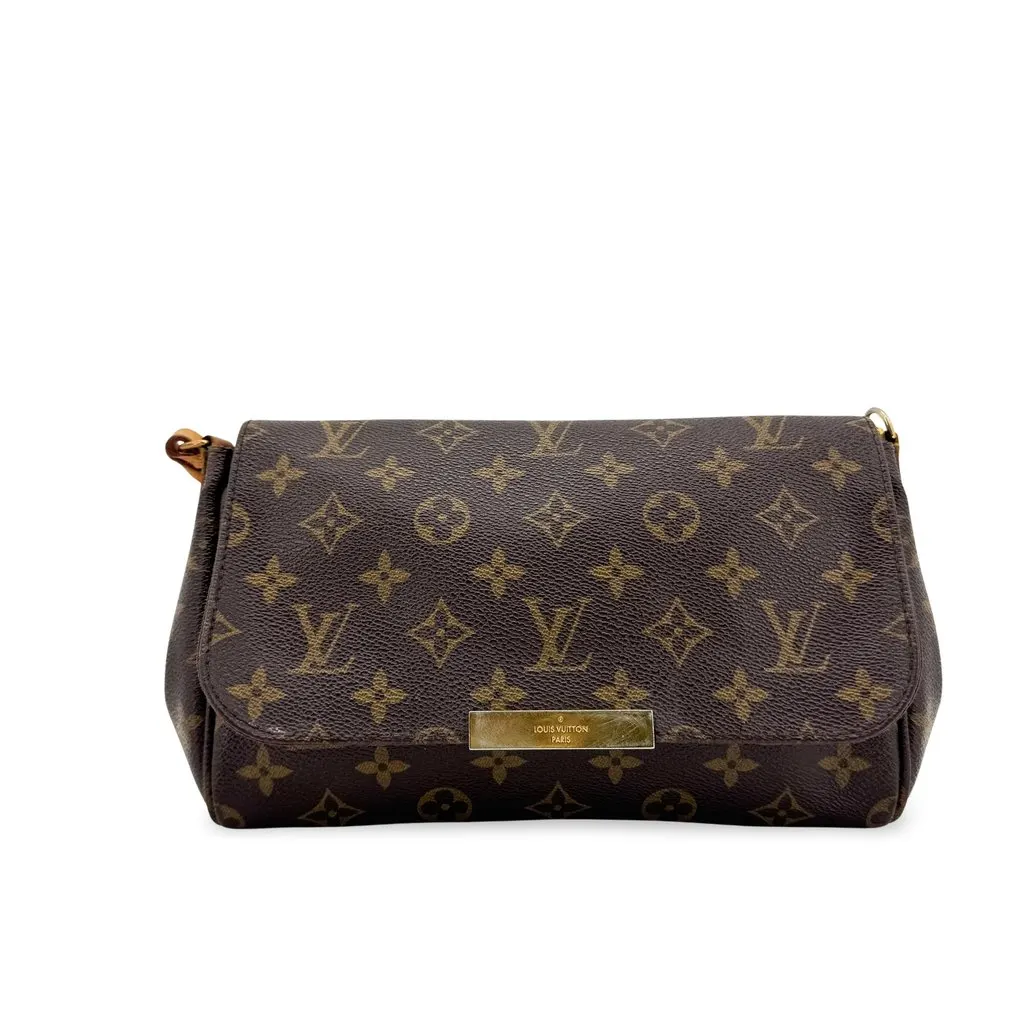 Louis Vuitton Monogram Favorite PM Gold Brown Canvas Good - Front View