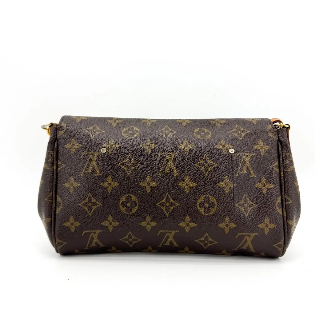 Louis Vuitton Monogram Favorite PM Gold Brown Canvas Good - Back View