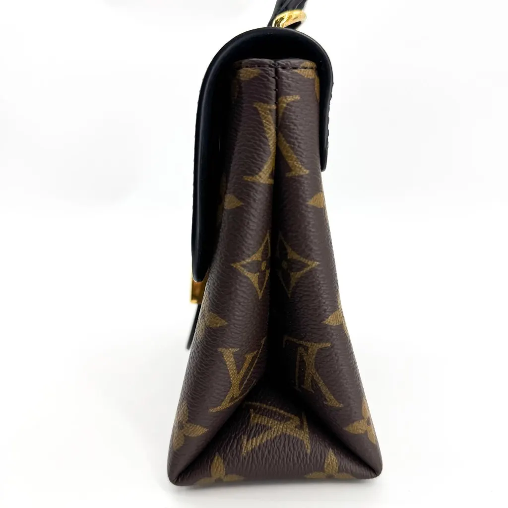 Louis Vuitton Monogram One Handle Flap Bag PM Black Black Canvas Very good - Model View