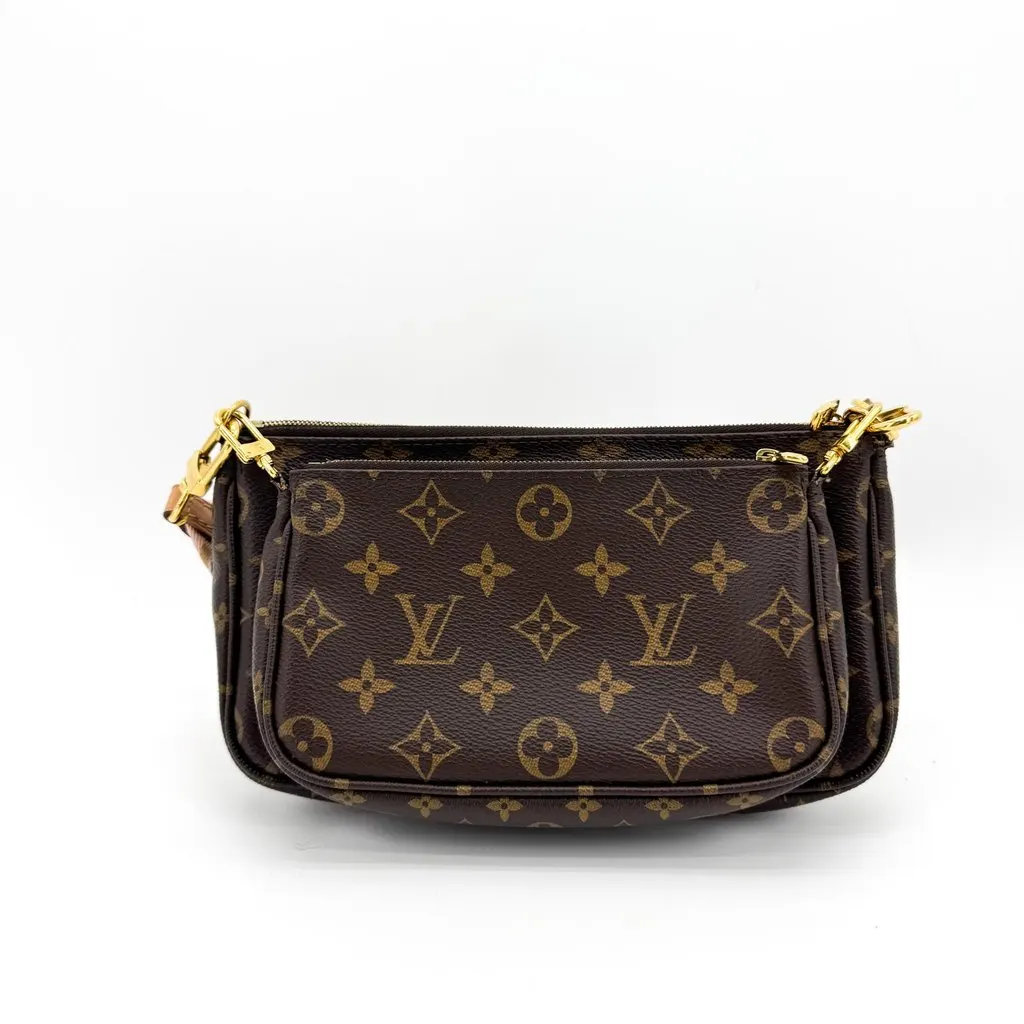 Louis Vuitton Monogram Pochette Accessoires Brown Canvas Good - Inside View