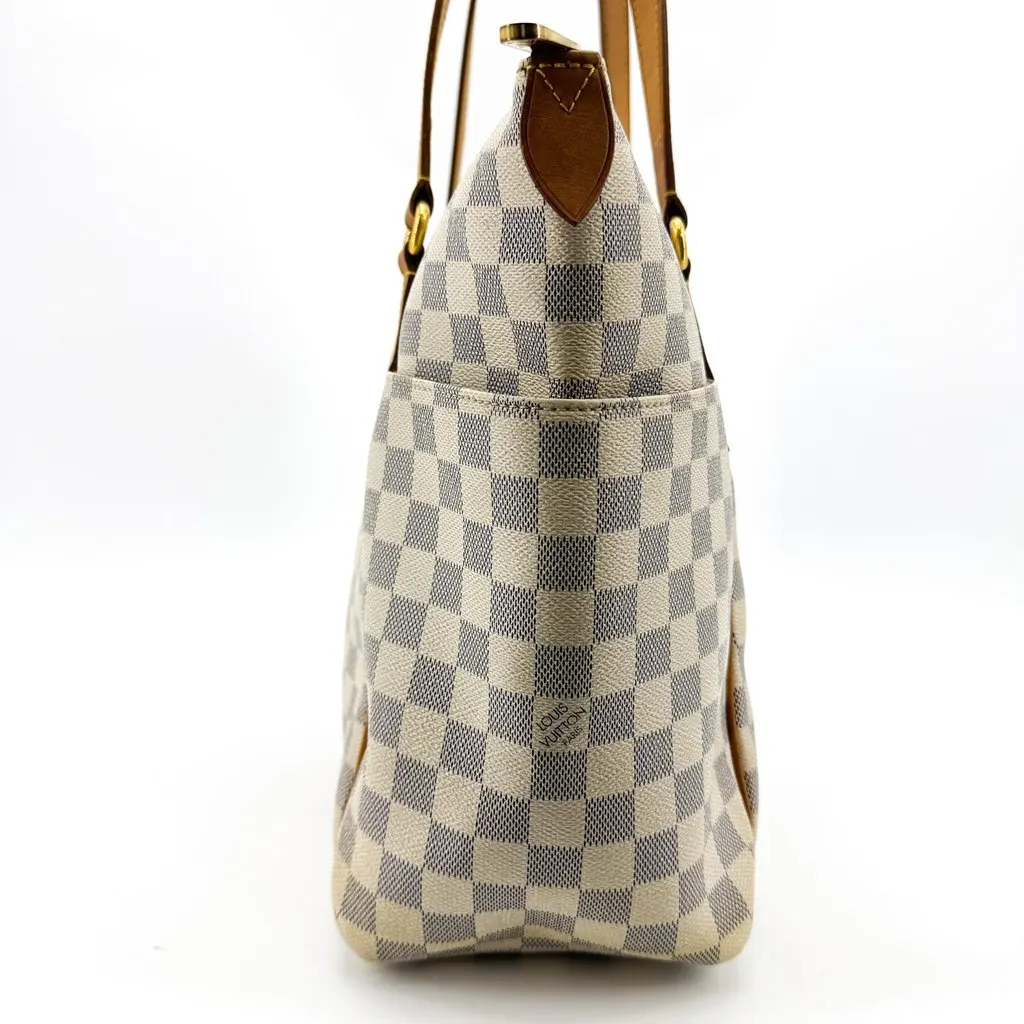 Louis Vuitton Damier Azur Totally MM Shoulder Bag Blue Canvas Good - Box View