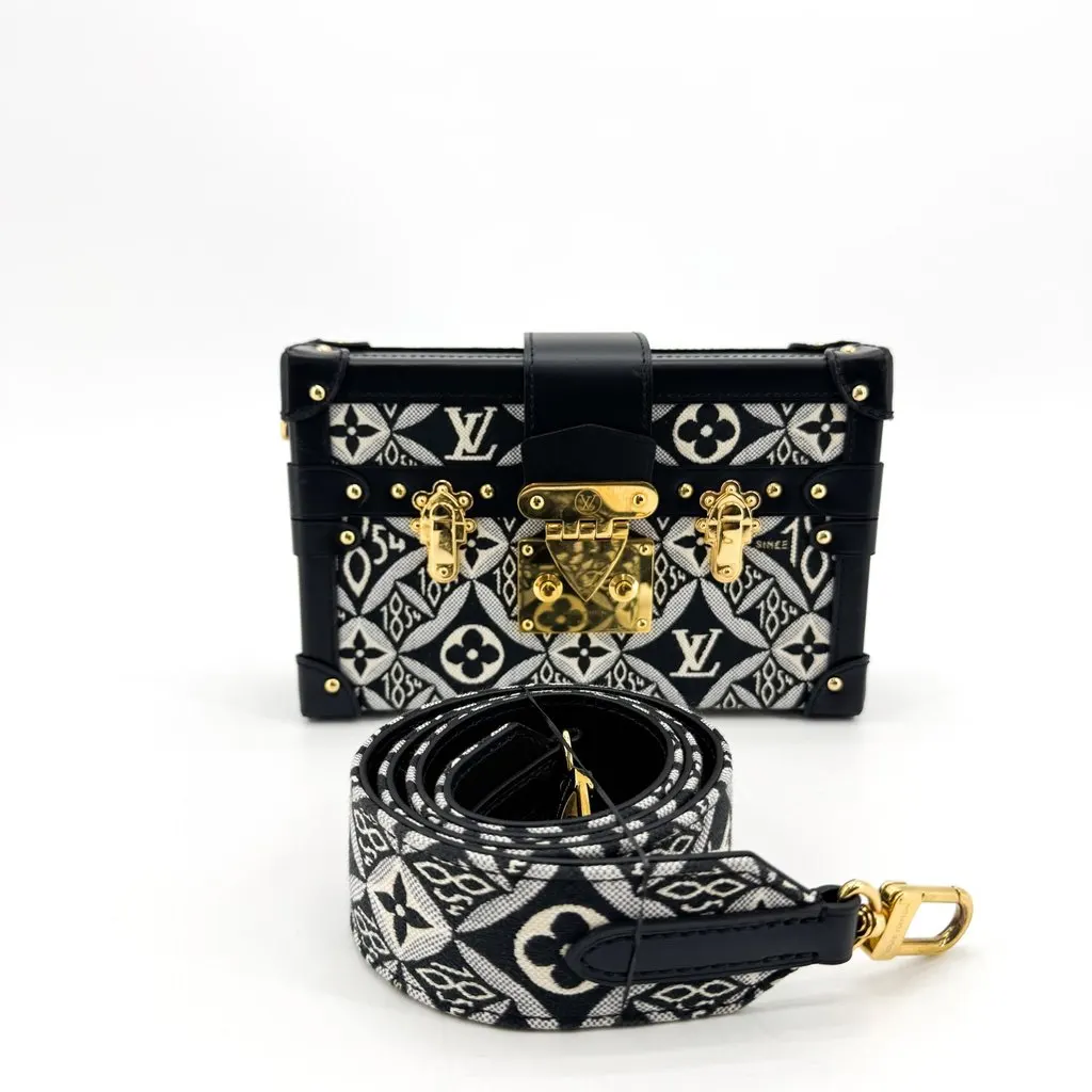 Louis Vuitton Petite Malle Since 1854 Black Black Jacquard Very good - Back View