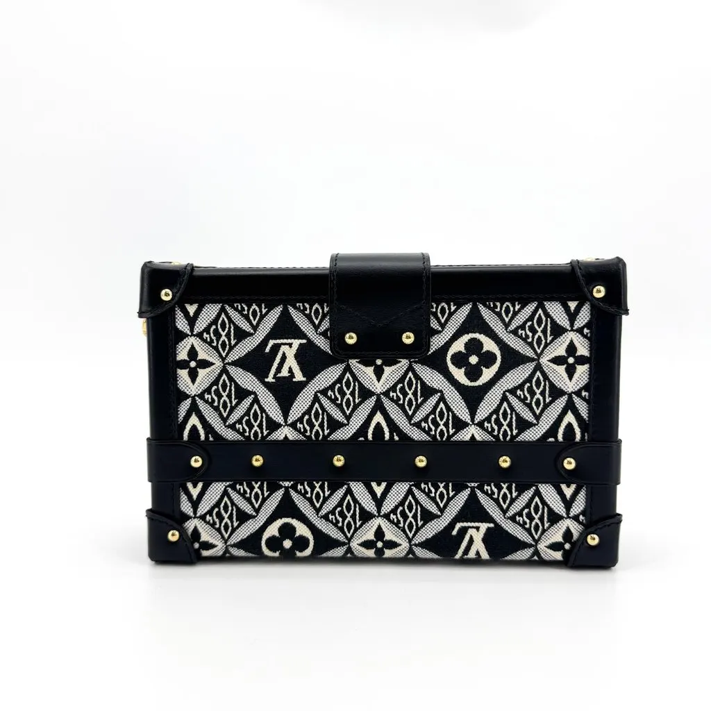 Louis Vuitton Petite Malle Since 1854 Black Black Jacquard Very good - Inside View