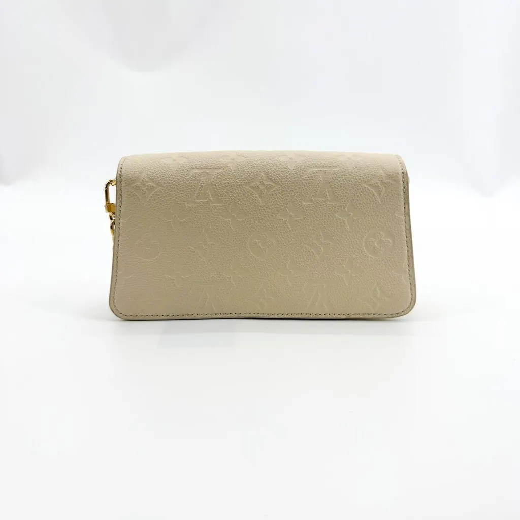Louis Vuitton Monogram Empreinte Pochette Metis East West Chain Shoulder Bag Cream Beige Leather Good - Inside View