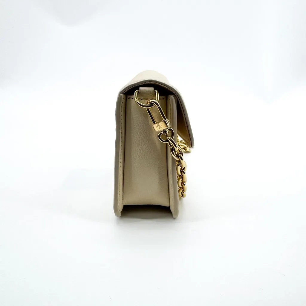Louis Vuitton Monogram Empreinte Pochette Metis East West Chain Shoulder Bag Cream Beige Leather Good - Box View