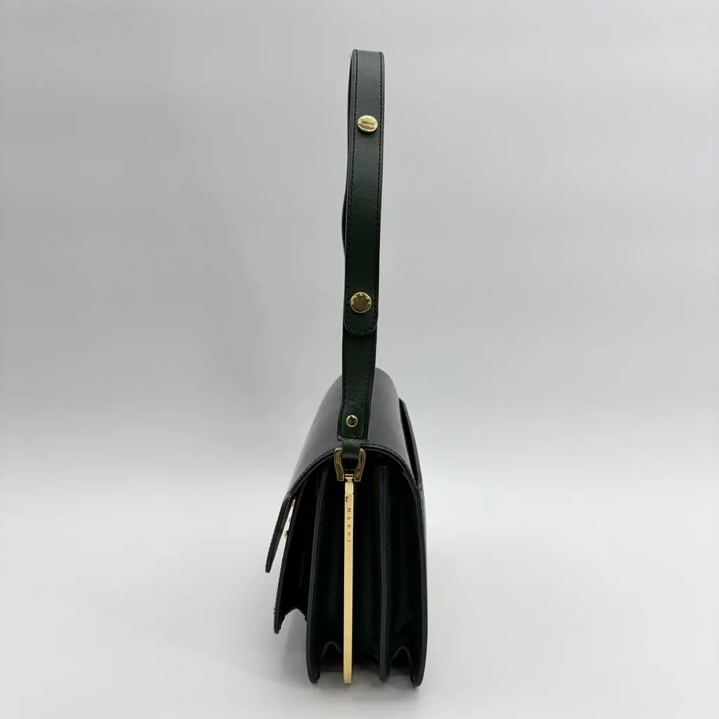 Marni Medium Trunk Bag Black Gold Hardware MultiColor Leather Very good - Model View